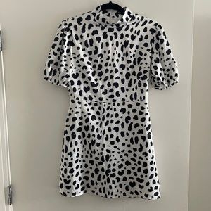 Jolt to a Spot Dalmatian Mini Dress